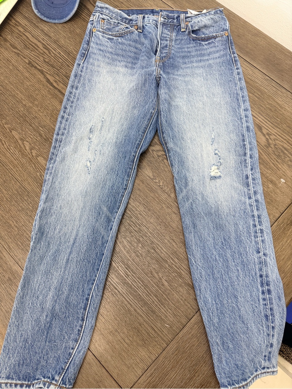 Levi's High-Rise Light Blue Distressed Jeans